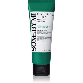 Some By Mi AHA∙BHA∙PHA 30 Days Miracle Acne Clear Foam Spuma curatare intensa. pentru ten acneic - imagine 2